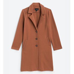 41 HAWTHORN Soft Long Line Double Knit Coatigan Trench Style Coat